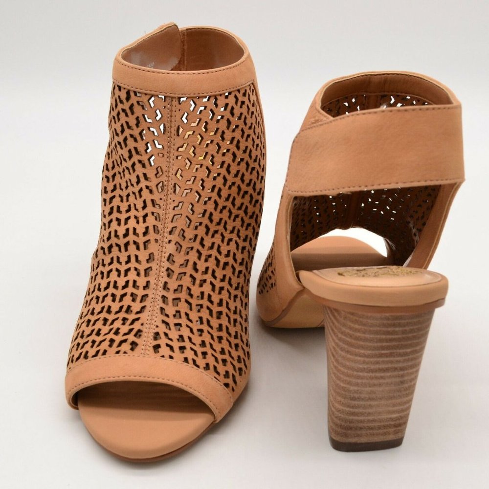 Vince Camuto Dastana Leather Peep Toe Sandals NEW - Picture 3 of 6